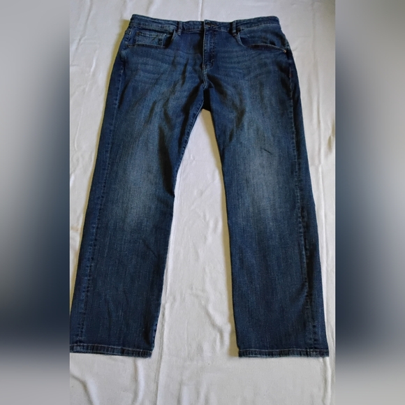 Warp + Weft Other - WARP + WEFT Mens ORD Chicago Straight Leg Denim Jeans Wash Blue Sz 38x32